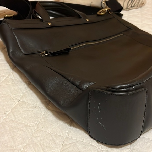 Fossil Haskell Workbag Leather Messenger Tote Bag Laptop NWT Leather - Picture 6 of 8